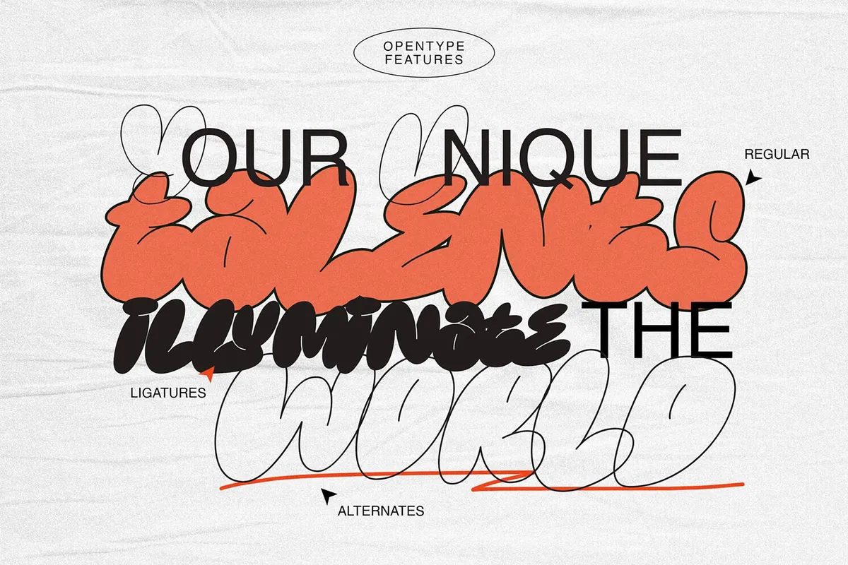 Puffy Kloky Bubble Font