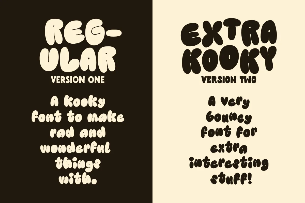 Kooky Cloud! Bold Bubble Font