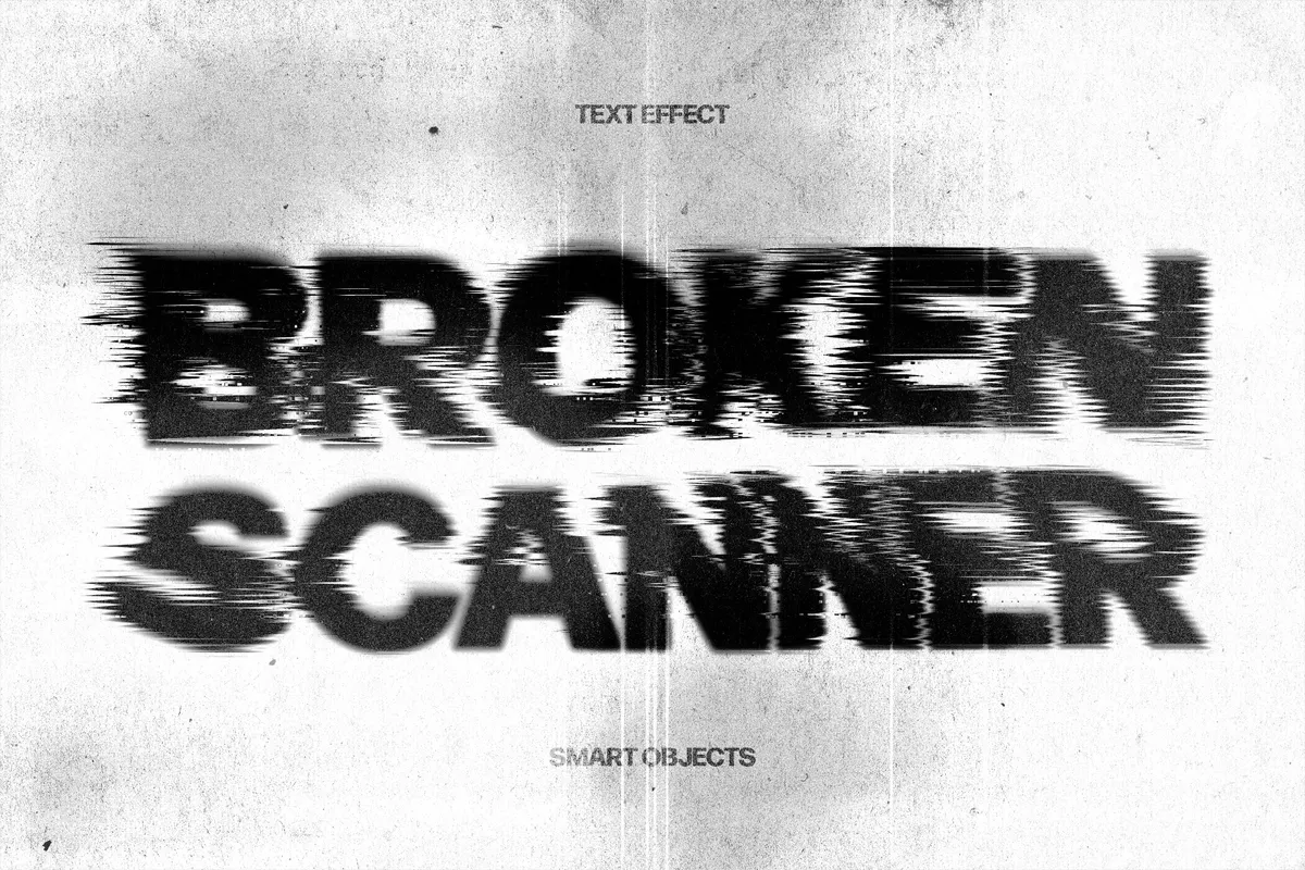 Broken Scanner Text Effect