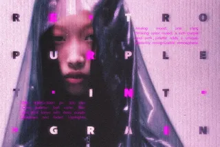 Retro Purple Tint Grain Photo Effect