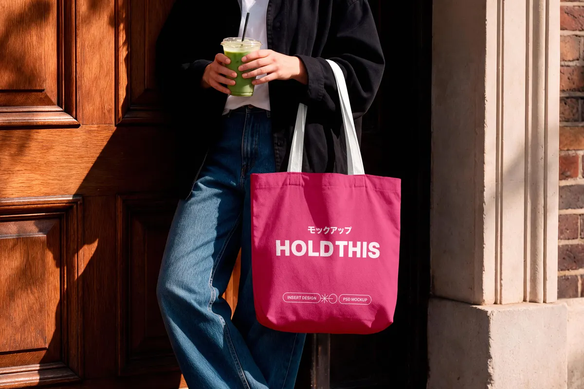 Tall Canvas Tote Bag Mockup