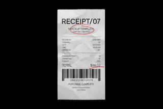 Crumpled Receipt Mockup