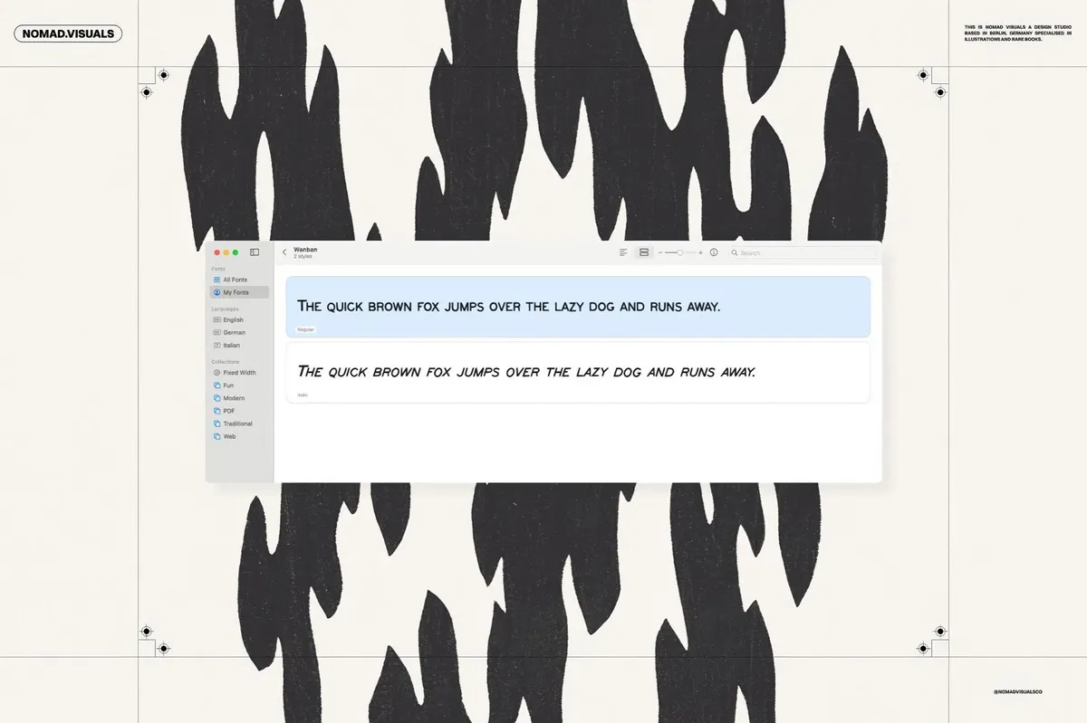 Wanban All-Caps Font