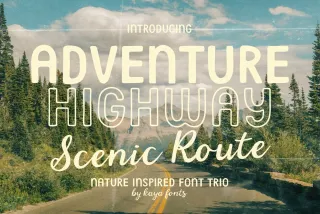 Adventure Highway Retro Nature Font