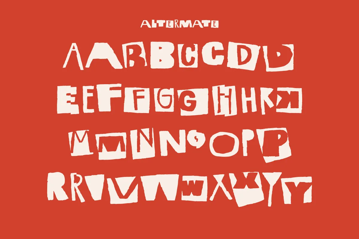 Alphabet Riot - Experimental Ransom Display Font