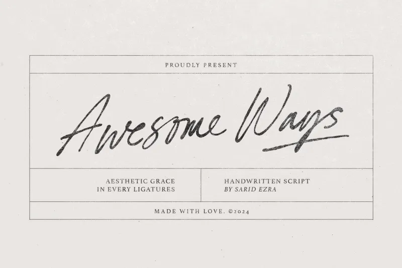 Awesome Ways — Ligature Script