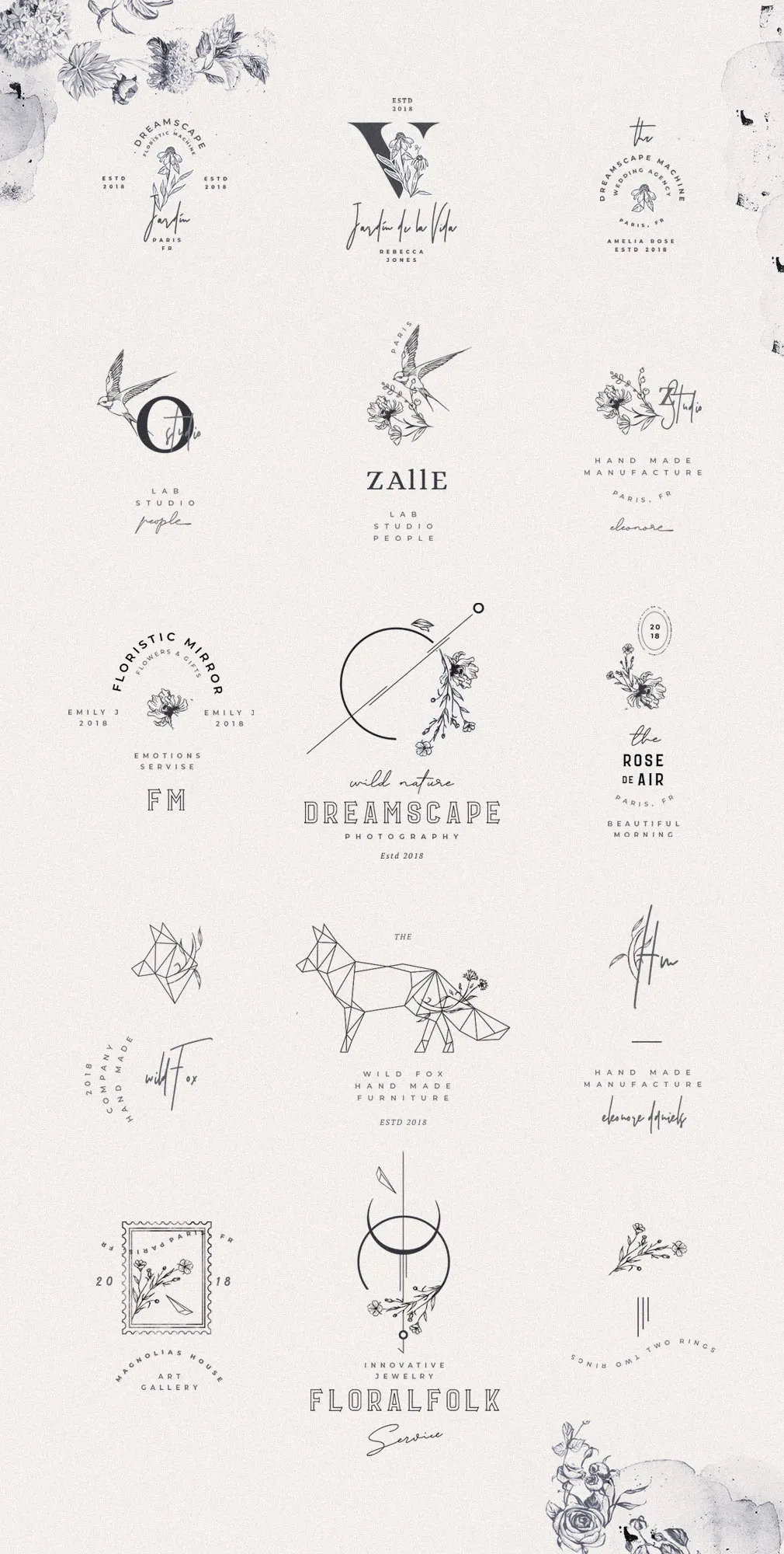 Modern Flora Logo Templates