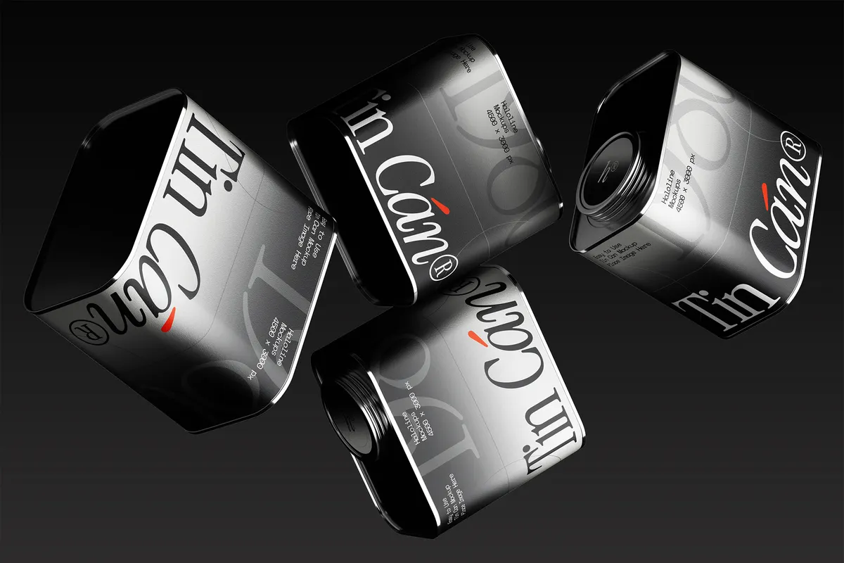 Oil Tin Can Mockup