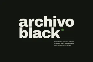 Archivo Black - Free Grotesque Font