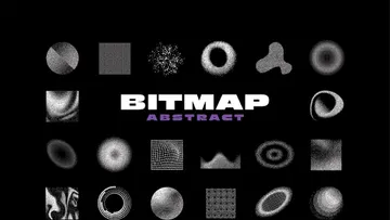 Abstract Dithering Bitmap Shapes