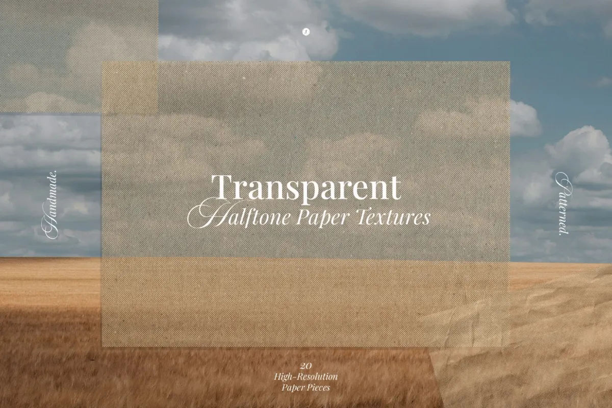Transparent Halftone Paper Textures Collection