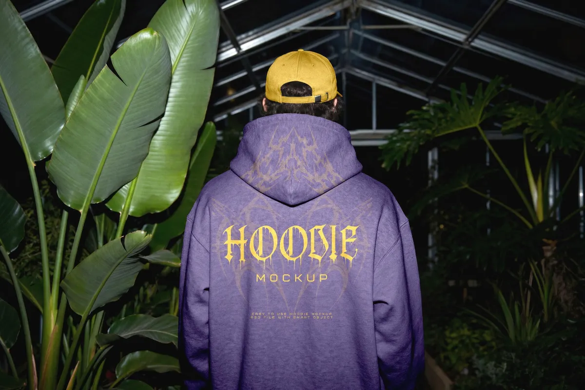 Hoodie Mockup Back View