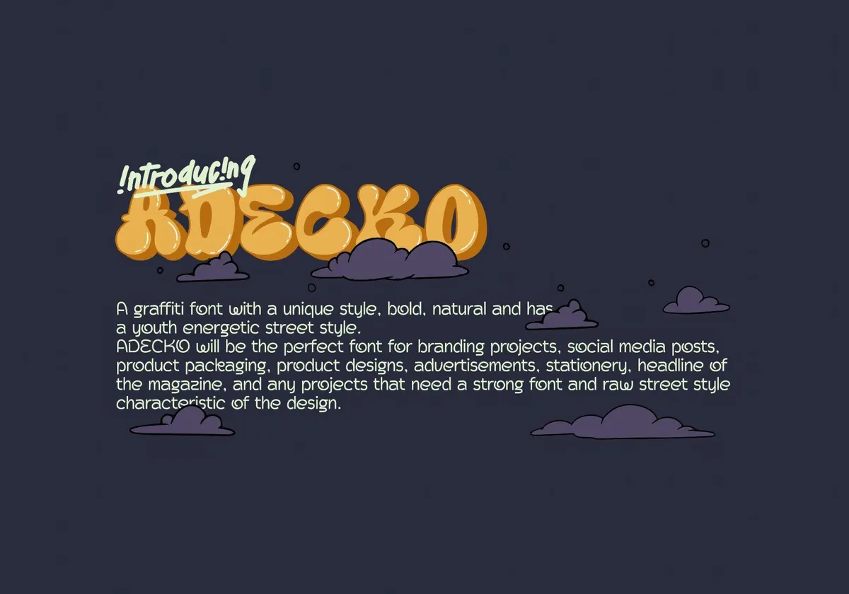 Adecko — Graffiti Display Font