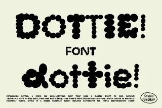 Dottie - Hand-Lettered Dot Font