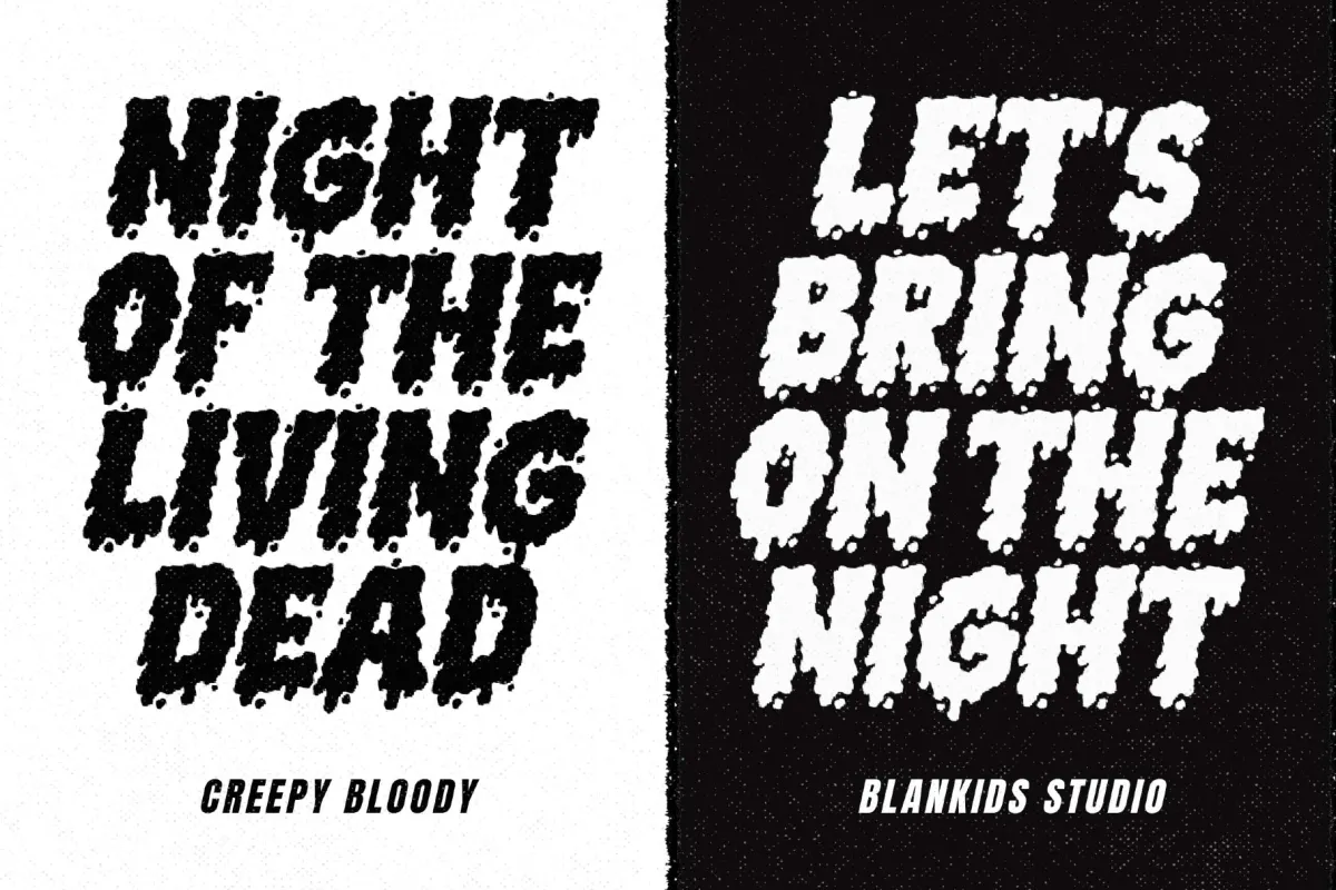 Creepy Bloody a Playful Horror Font