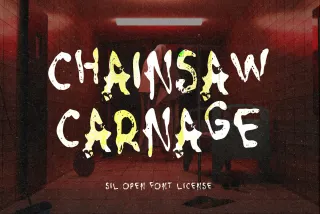 Chainsaw Carnage - Chaotic Creepy Font
