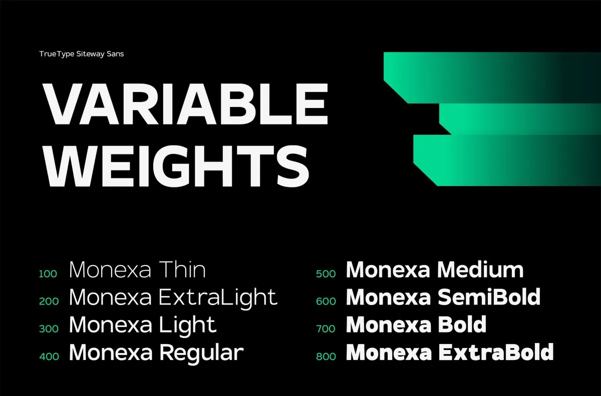 TRT Monexa Modern Sans Typeface