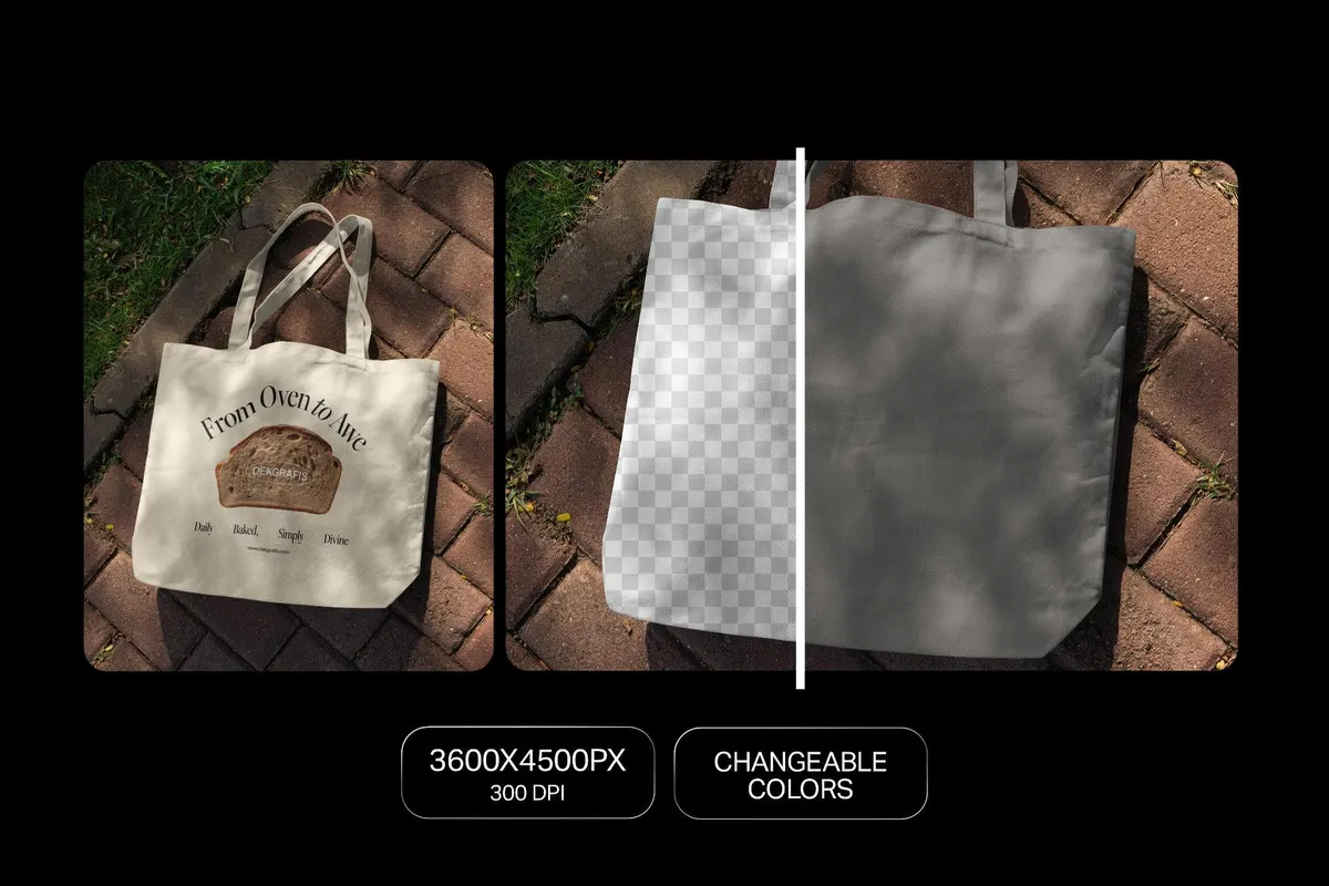 Cotton Tote Bag Mockup