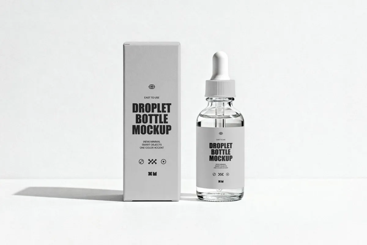 Serum Box & Dropper Bottle Mockup