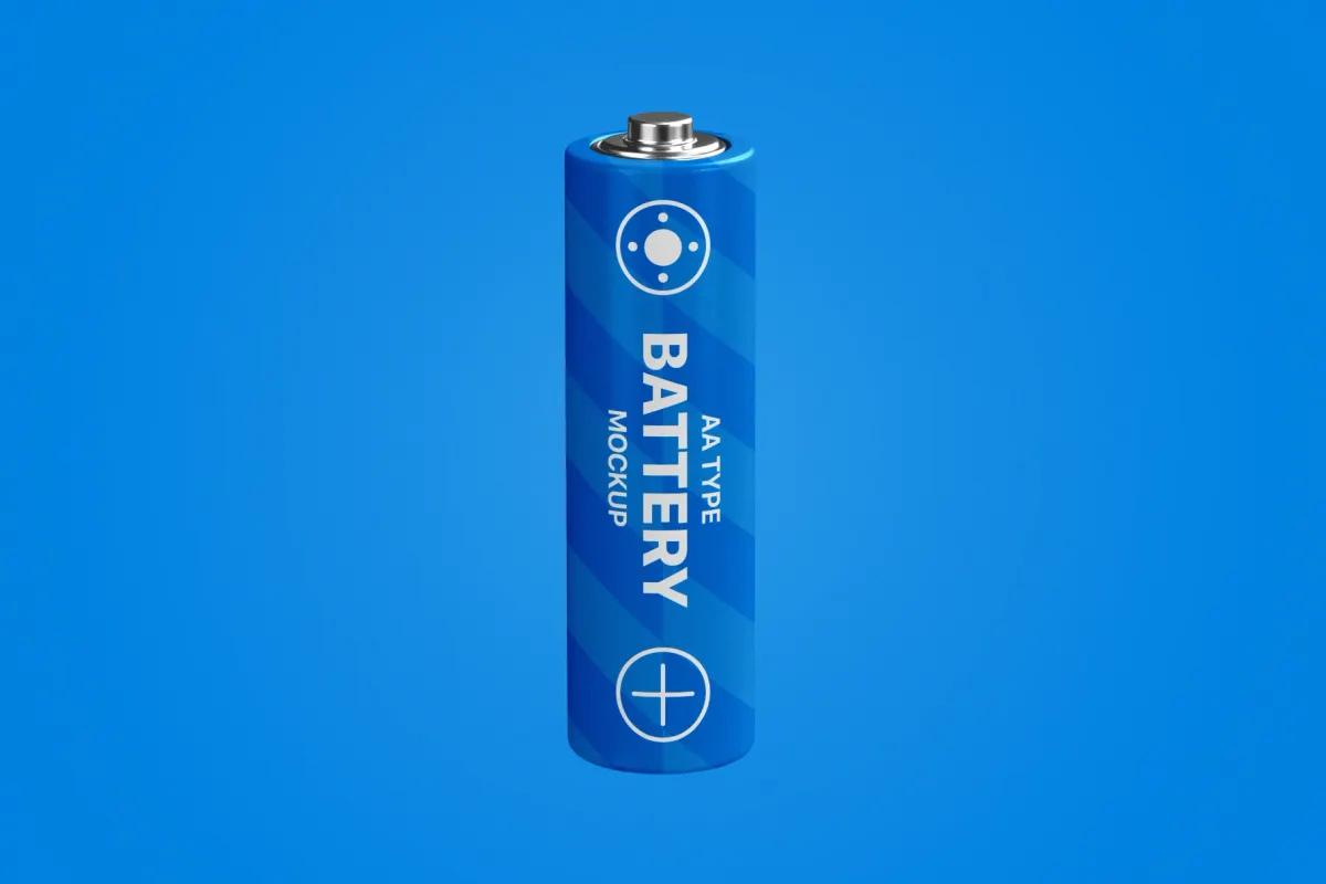 Cylindrical AA Type Battery Mockup