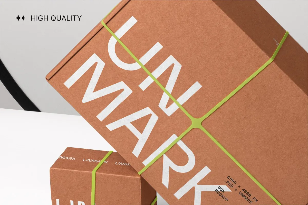 Cardboard Boxes Mockup