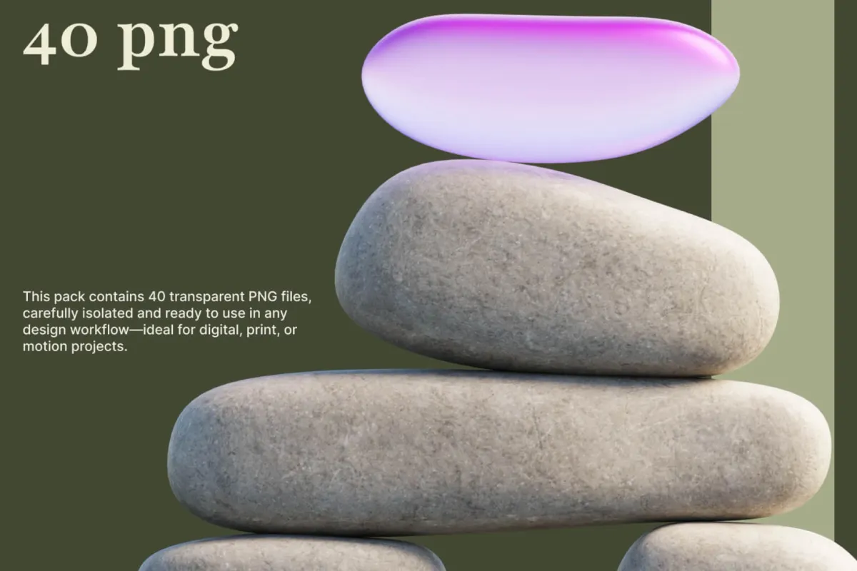 Zen Stone 3D Assets