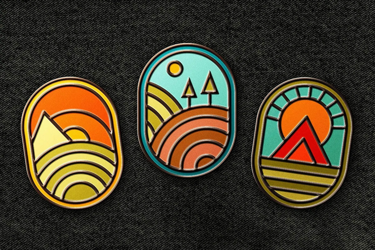 Enamel Pin Mockup