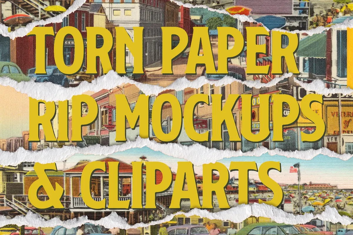 Torn Paper Mockups & Cliparts