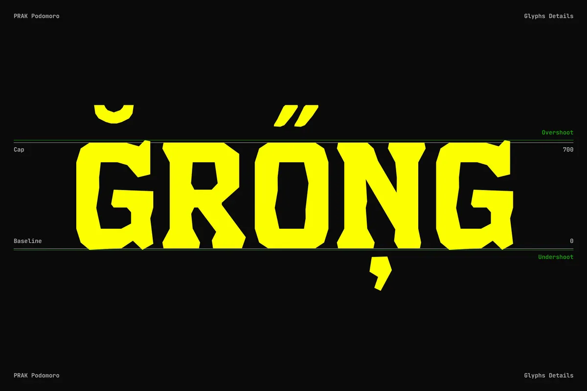 PRAK Podomoro - Hand-Cut Display Font