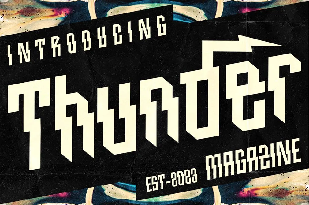 Iron Thunder Display Font