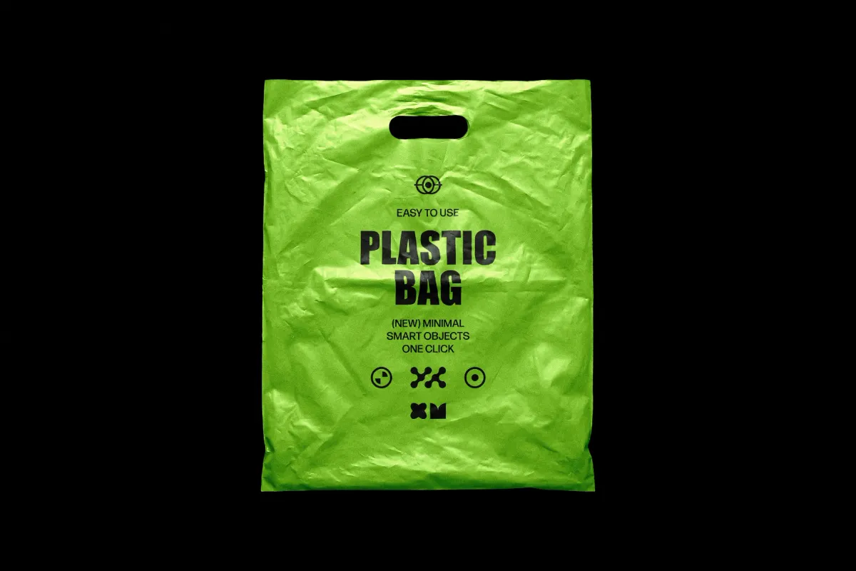 Crumpled Plastic Bag Mockup