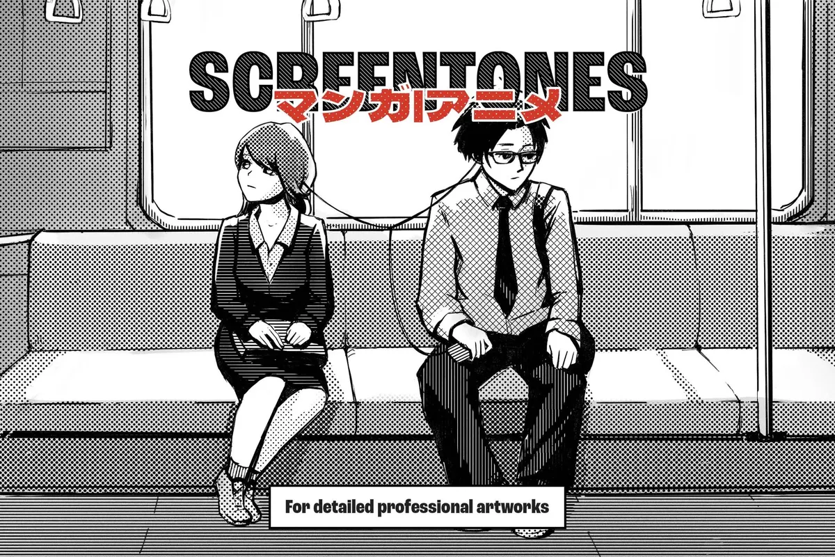 Manga Screentone Photoshop Brushes