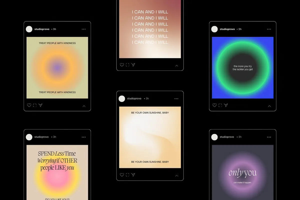 Canva Instagram Gradient Quotes
