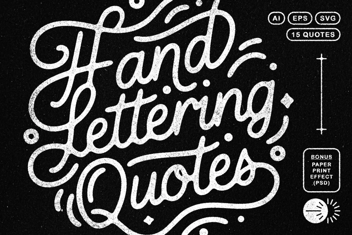Hand-Lettering Quotes + Bonus Effect