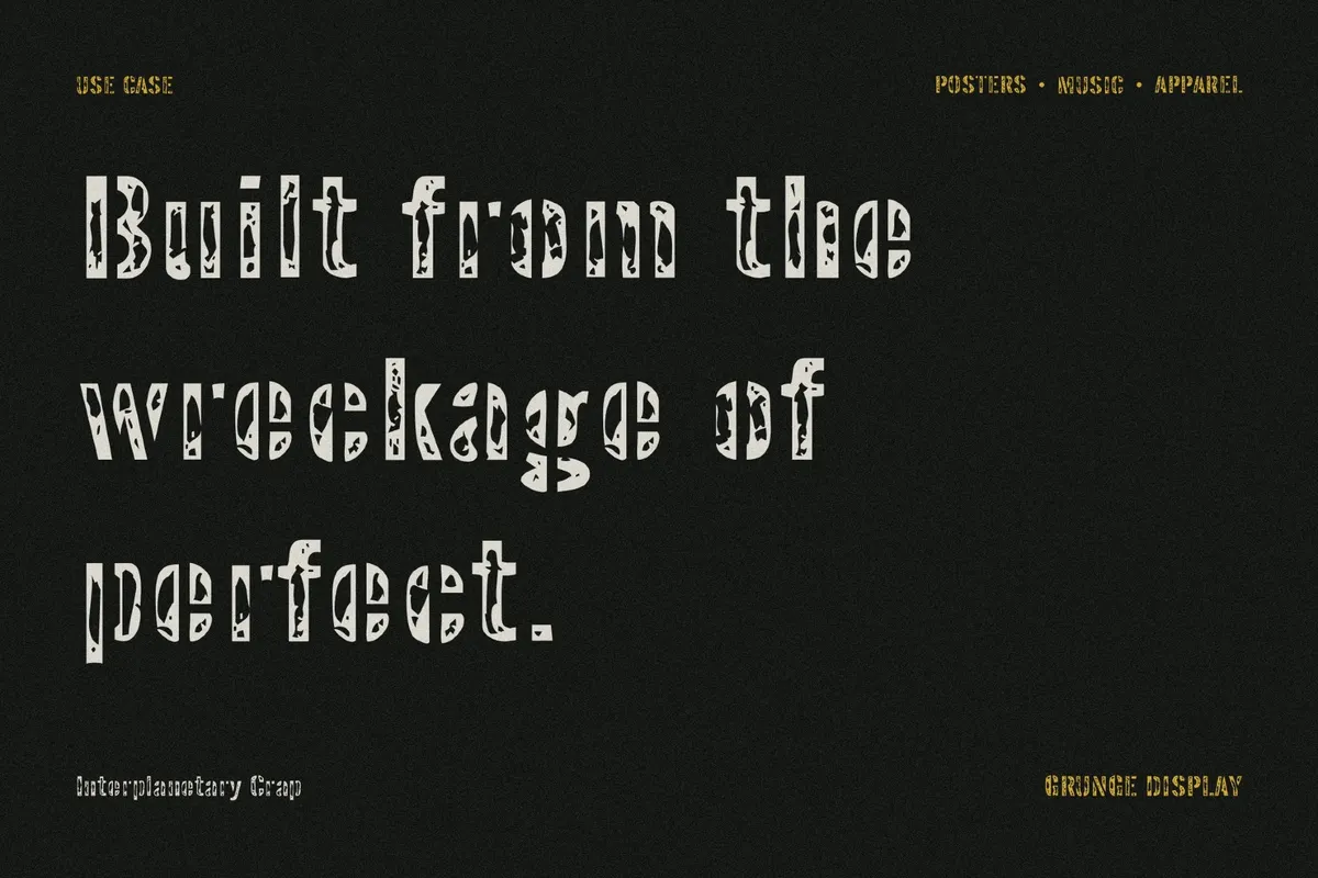 Interplanetary Crap - Grunge Military Font
