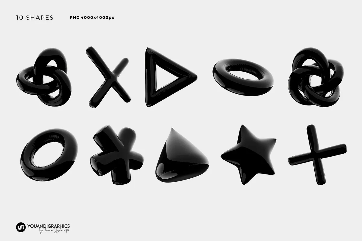 Latex 3D Lettering Set