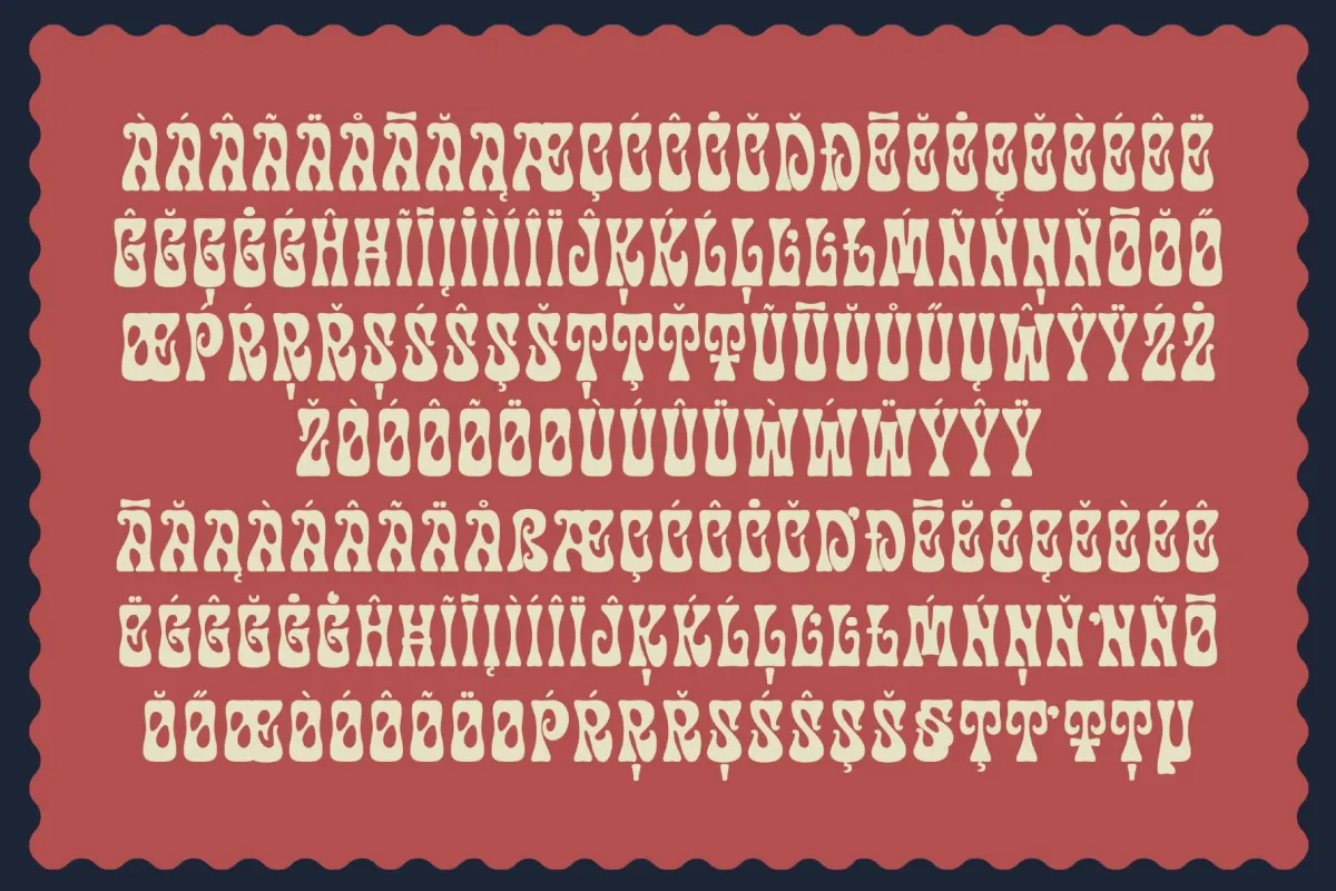Disco Paradise – Groovy Psychedelic Display Font