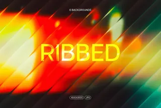 Vibrant Ribbed Glass Backgrounds