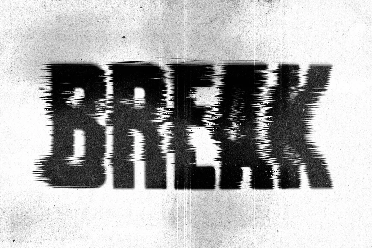 Broken Scanner Text Effect
