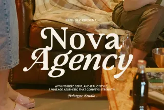 Nova Agency - Bold Retro Serif Font