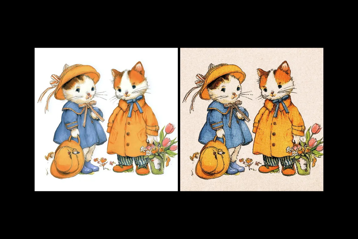 Vintage Print Photo Effect