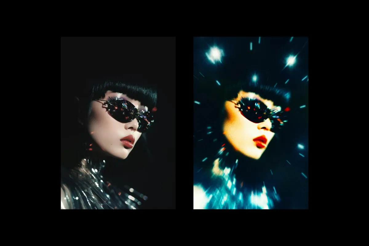Cold Light Leak Photo Effect