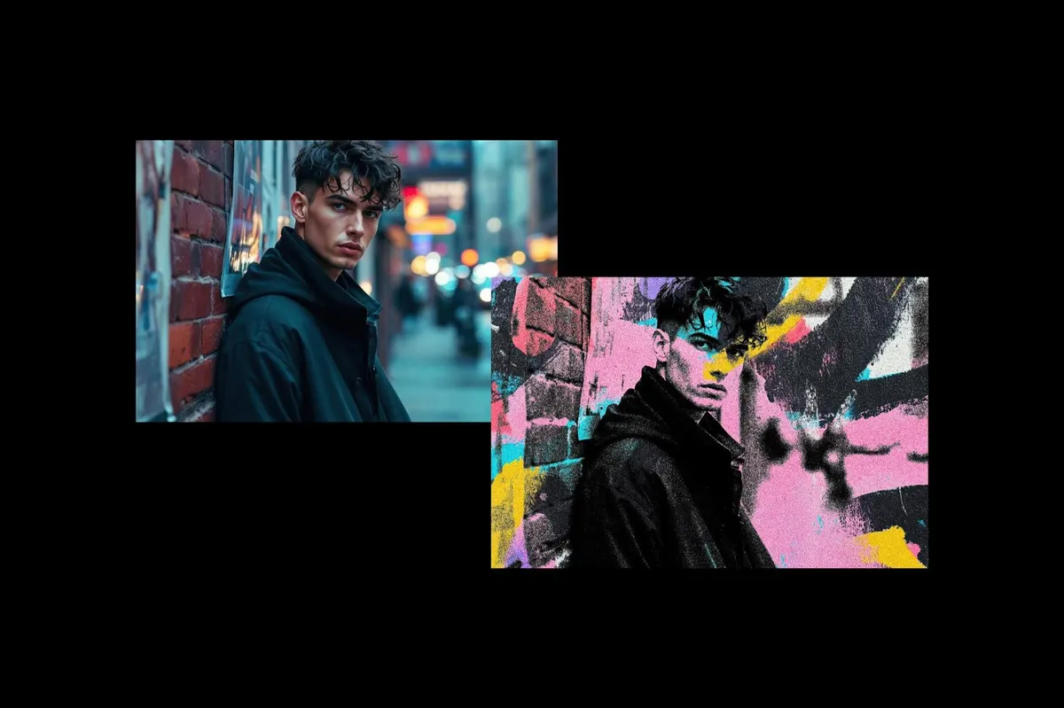 Graffiti Art Collage Photo Effect