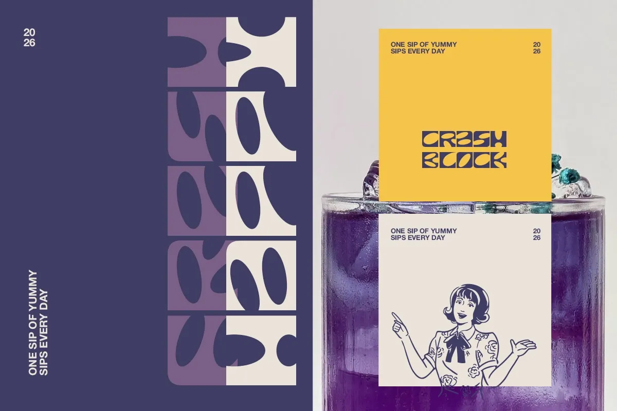Crash Block - Groovy Modular Display Font