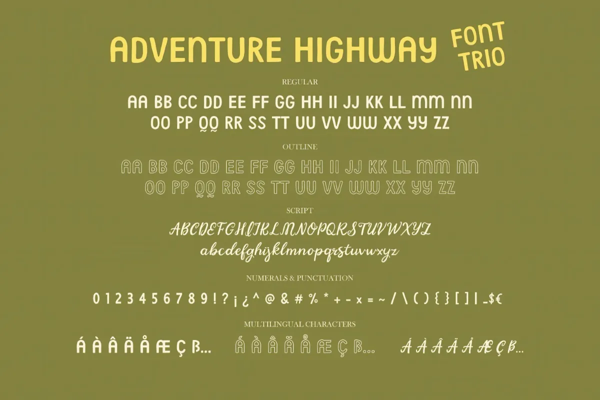 Adventure Highway Retro Nature Font