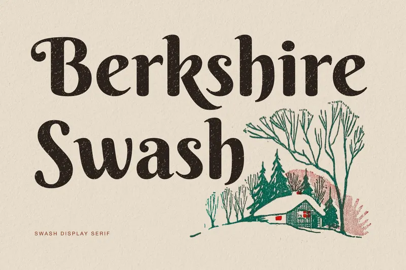 Berkshire Swash — Free Christmas Display Serif
