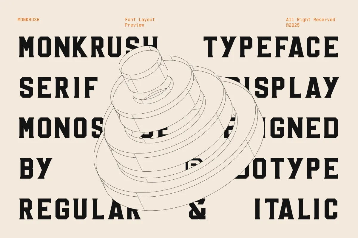 Monkrush - Display Serif Font