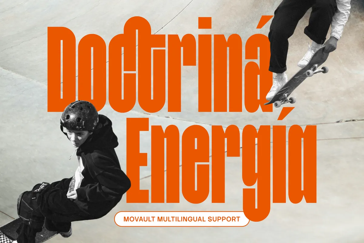 Movault - Tall Super Condensed Sans Serif Font