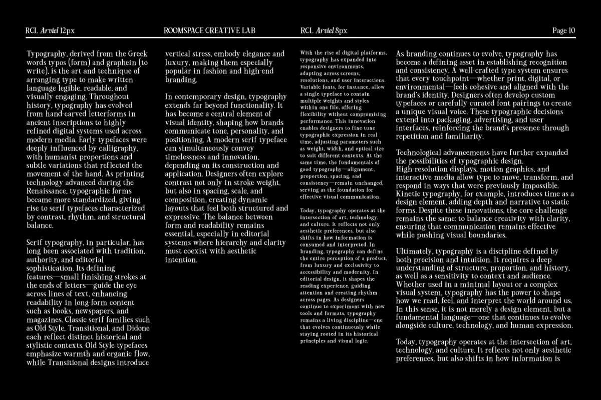 RCL Arviel – Modern Editorial Serif Font Family