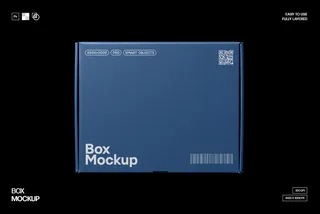 Flat Front Box Mockup